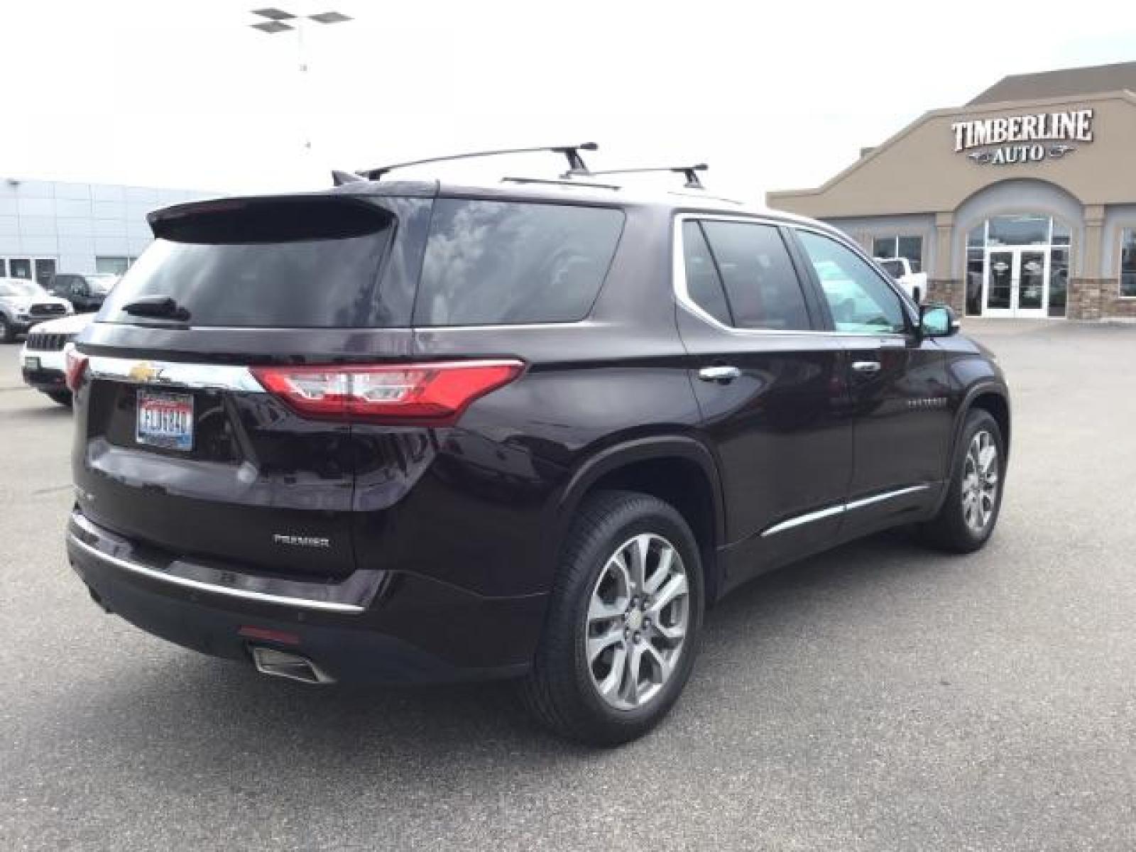 2020 Black Cherry Metallic /Jet Black/Dark Galvanized, leather Chevrolet Traverse Premier AWD (1GNEVKKW6LJ) with an 3.6L V6 DOHC 24V engine, 9-Speed Automatic transmission, located at 1235 N Woodruff Ave., Idaho Falls, 83401, (208) 523-1053, 43.507172, -112.000488 - Leather, 3rd row seating, rear entertainment, heated and cooled seats. At Timberline Auto it is always easy to find a great deal on your next vehicle! Our experienced sales staff can help find the right vehicle that will fit your needs. Our knowledgeable finance department has options for almost an - Photo #5