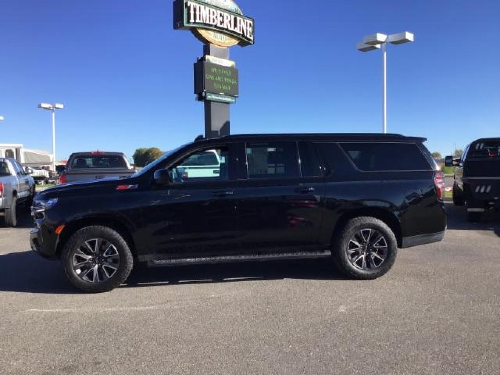 2022 Black /Jet Black Chevrolet Suburban Z71 (1GNSKDKDXNR) with an 5.3L V8 OHV 16V engine, 10-Speed Automatic transmission, located at 1235 N Woodruff Ave., Idaho Falls, 83401, (208) 523-1053, 43.507172, -112.000488 - This 2022 Chevrolet Suburban LT Z71, has the 5.3L V8 motor. It only has 35,683 miles. Comes with leather seats, both fronts seats are powered, heated seats, remote start, back up camera, lane assist, rear climate control, Bose stereo system, Running boards , and it has a towing package. At Timberlin - Photo #1