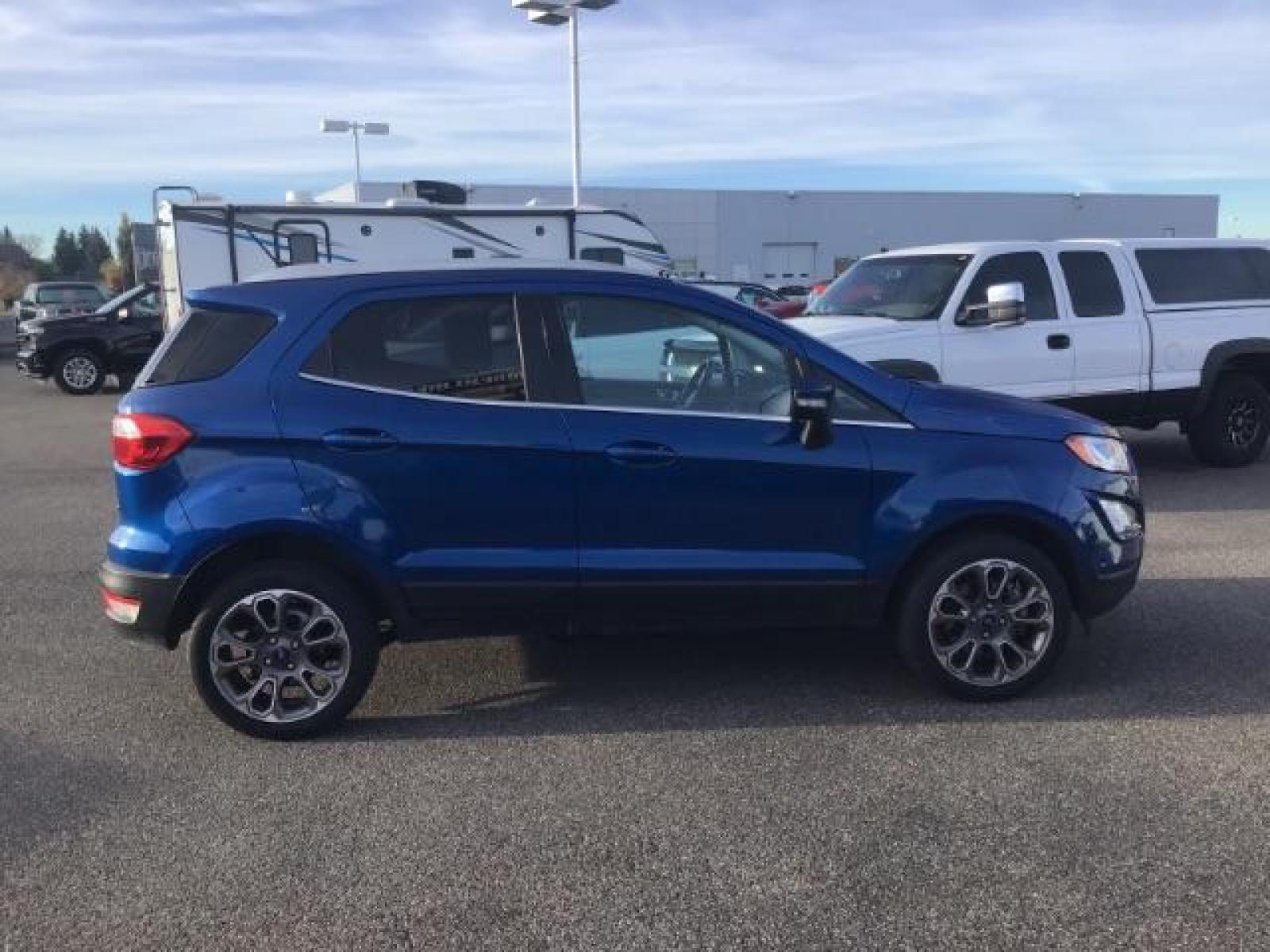 2020 Blue Candy Metallic Tinted Clearcoat /Medium Light Stone, leather Ford EcoSport Titanium AWD (MAJ6S3KL8LC) with an 2.0L L4 DOHC 16V engine, 6-Speed Automatic transmission, located at 1235 N Woodruff Ave., Idaho Falls, 83401, (208) 523-1053, 43.507172, -112.000488 - This 2020 Ford EcoSport Titanium , has the 3.7L motor . It is AWD. It only has 29,932 miles. It has a heated steering wheel, push button start, back up camera, leather interior, heated seats, and sunroof. At Timberline Auto it is always easy to find a great deal on your next vehicle! Our experience - Photo #5
