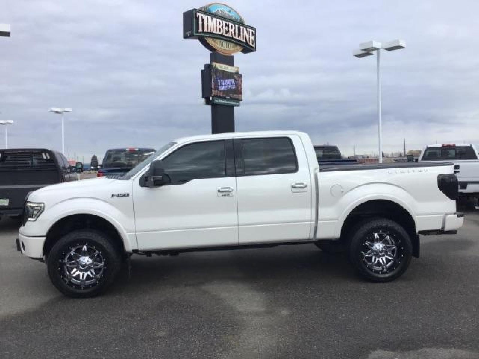 2014 White Platinum Met TC /Black Ford F-150 Platinum SuperCrew 6.5-ft. Bed 4WD (1FTFW1ET2EF) with an 3.5L V6 TURBO engine, 6-Speed Automatic transmission, located at 1235 N Woodruff Ave., Idaho Falls, 83401, (208) 523-1053, 43.507172, -112.000488 - This 2014 Ford F150 Limited, has the 3.5L ecoboost motor. It has 86,000 miles. It comes with leather interior, heated and cooled seats, dual power seats, back up camera, sunroof, and remote start. At Timberline Auto it is always easy to find a great deal on your next vehicle! Our experienced sales s - Photo #1