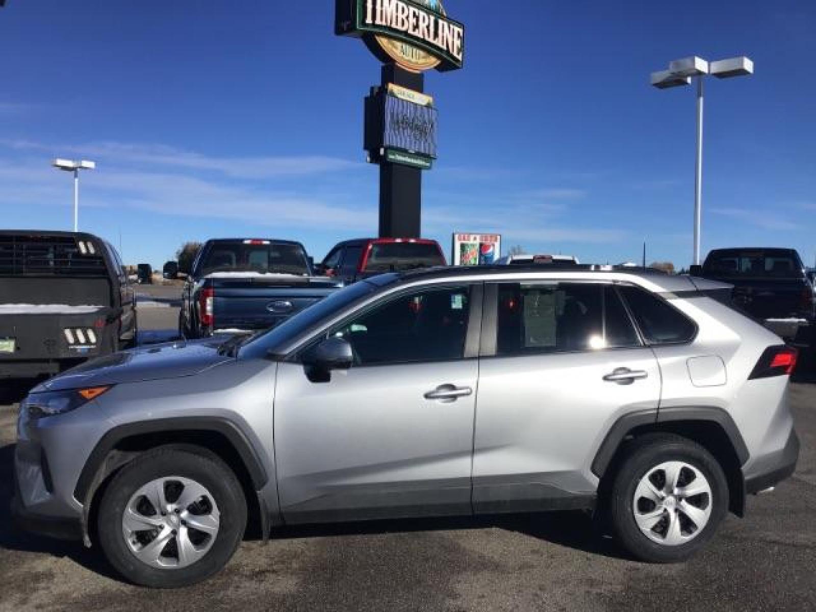 2021 Silver Sky Metallic /Black, cloth Toyota RAV4 LE AWD (2T3G1RFV9MC) with an 2.5L L4 DOHC 16V engine, 8-Speed Automatic transmission, located at 1235 N Woodruff Ave., Idaho Falls, 83401, (208) 523-1053, 43.507172, -112.000488 - This 2021 Toyota Rav4 LE, is AWD, has the 2.5L 4cyl. motor. It has 62,356 miles. Comes with cloth interior, back up camera, lane assist, blind spot, blue tooth and power locks and windows. At Timberline Auto it is always easy to find a great deal on your next vehicle! Our experienced sales staff can - Photo #1