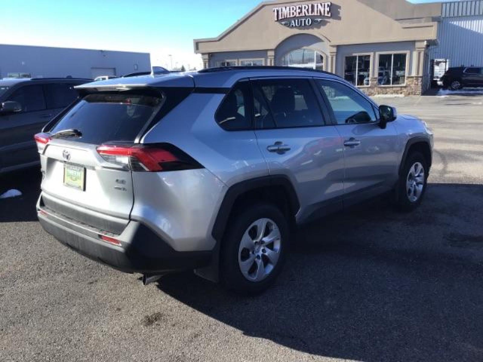 2021 Silver Sky Metallic /Black, cloth Toyota RAV4 LE AWD (2T3G1RFV9MC) with an 2.5L L4 DOHC 16V engine, 8-Speed Automatic transmission, located at 1235 N Woodruff Ave., Idaho Falls, 83401, (208) 523-1053, 43.507172, -112.000488 - This 2021 Toyota Rav4 LE, is AWD, has the 2.5L 4cyl. motor. It has 62,356 miles. Comes with cloth interior, back up camera, lane assist, blind spot, blue tooth and power locks and windows. At Timberline Auto it is always easy to find a great deal on your next vehicle! Our experienced sales staff can - Photo #4