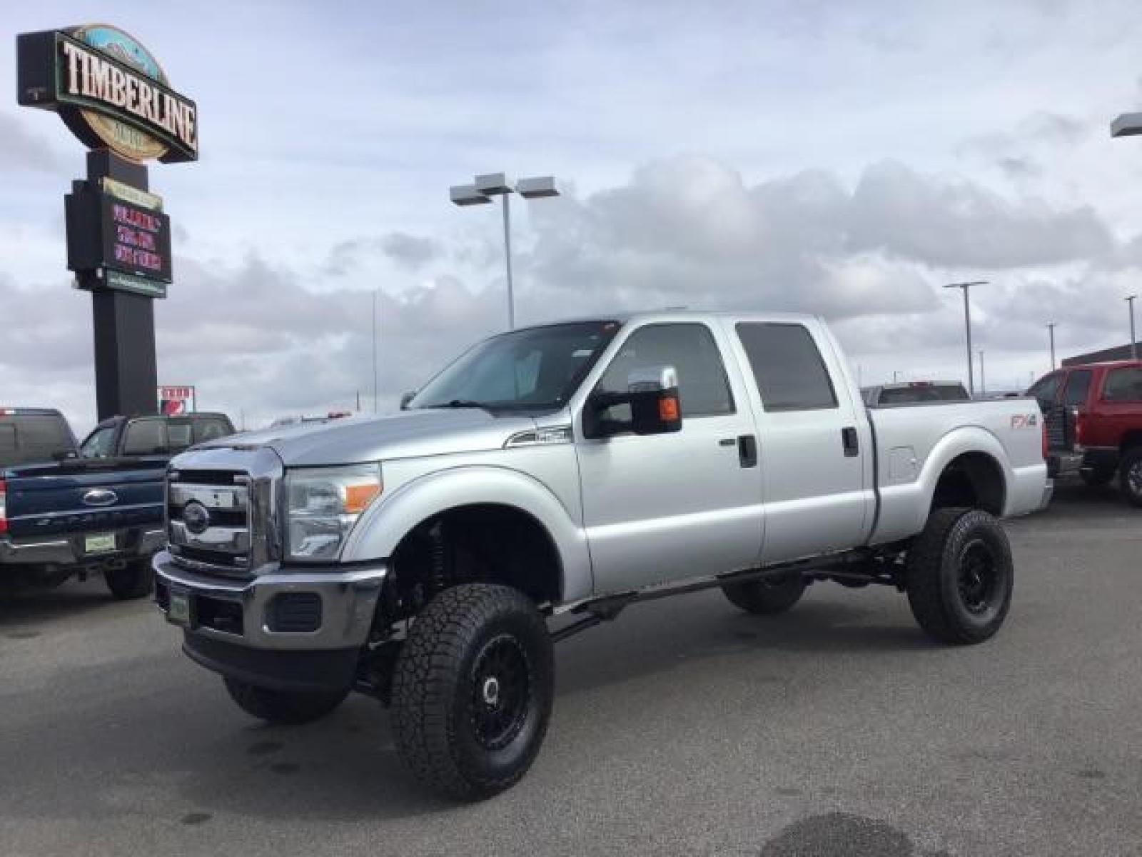 2013 /Steel Cloth Interior Ford F-250 SD XLT Crew Cab 4WD (1FT7W2B66DE) with an 6.2L V8 OHV 16V engine, 6-Speed Automatic transmission, located at 1235 N Woodruff Ave., Idaho Falls, 83401, (208) 523-1053, 43.507172, -112.000488 - This 2013 Ford F250 XLT 4x4, has the 6.2L motor. It has 120,000 miles. Comes with Cloth interior, cruise control, body lift, power mirrors, keyless remote, power windows and locks, and will seat 6. At Timberline Auto it is always easy to find a great deal on your next vehicle! Our experienced sales - Photo #0