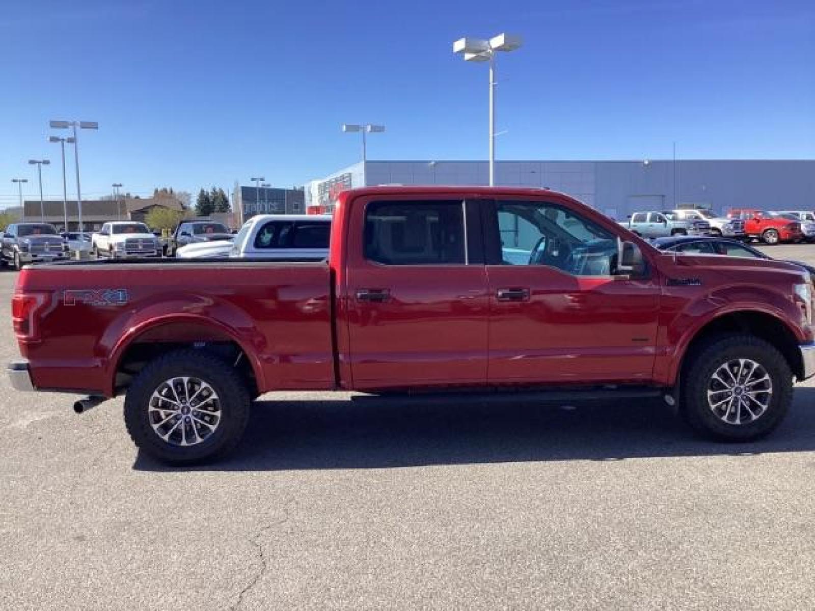 2015 RED /LEATHER Ford F-150 Lariat SuperCrew 6.5-ft. Bed 4WD (1FTFW1EG5FK) with an 3.5 V6 engine, 6-Speed Automatic transmission, located at 1235 N Woodruff Ave., Idaho Falls, 83401, (208) 523-1053, 43.507172, -112.000488 - The 2015 Ford F-150 Lariat is a well-equipped trim level of the popular Ford F-150 pickup truck. Known for its blend of luxury, capability, and technology, the Lariat trim offers a range of features. Here are some key features you might find on the 2015 Ford F-150 Lariat: Engine Options: The 2015 F - Photo #5
