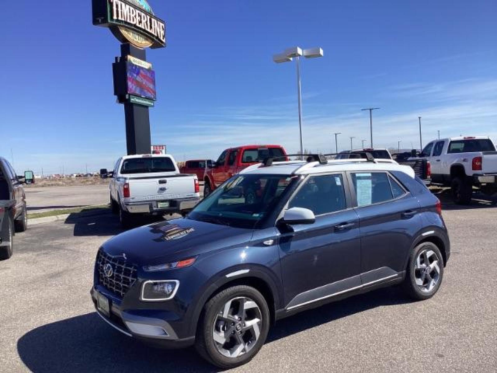 2021 Intense Blue /Black Hyundai Venue SEL (KMHRC8A36MU) with an 1.6L L4 DOHC 16V engine, Continuously Variable Transmission transmission, located at 1235 N Woodruff Ave., Idaho Falls, 83401, (208) 523-1053, 43.507172, -112.000488 - The 2021 Hyundai Venue Denim is a unique trim level of the Venue, Hyundai's subcompact SUV. The Denim trim offers several features and styling elements that set it apart from other trims. Here are some of the notable features you might find on the 2021 Hyundai Venue Denim: Denim Exterior Color: The - Photo #0
