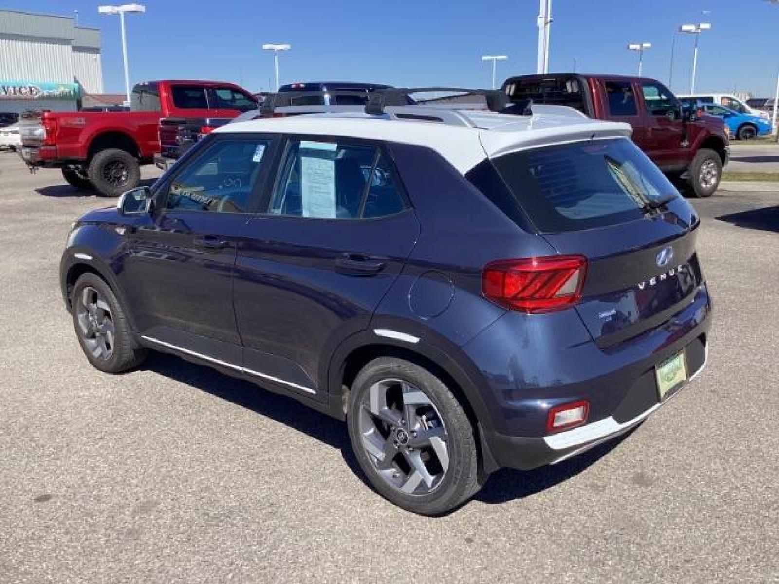 2021 Intense Blue /Black Hyundai Venue SEL (KMHRC8A36MU) with an 1.6L L4 DOHC 16V engine, Continuously Variable Transmission transmission, located at 1235 N Woodruff Ave., Idaho Falls, 83401, (208) 523-1053, 43.507172, -112.000488 - The 2021 Hyundai Venue Denim is a unique trim level of the Venue, Hyundai's subcompact SUV. The Denim trim offers several features and styling elements that set it apart from other trims. Here are some of the notable features you might find on the 2021 Hyundai Venue Denim: Denim Exterior Color: The - Photo #2