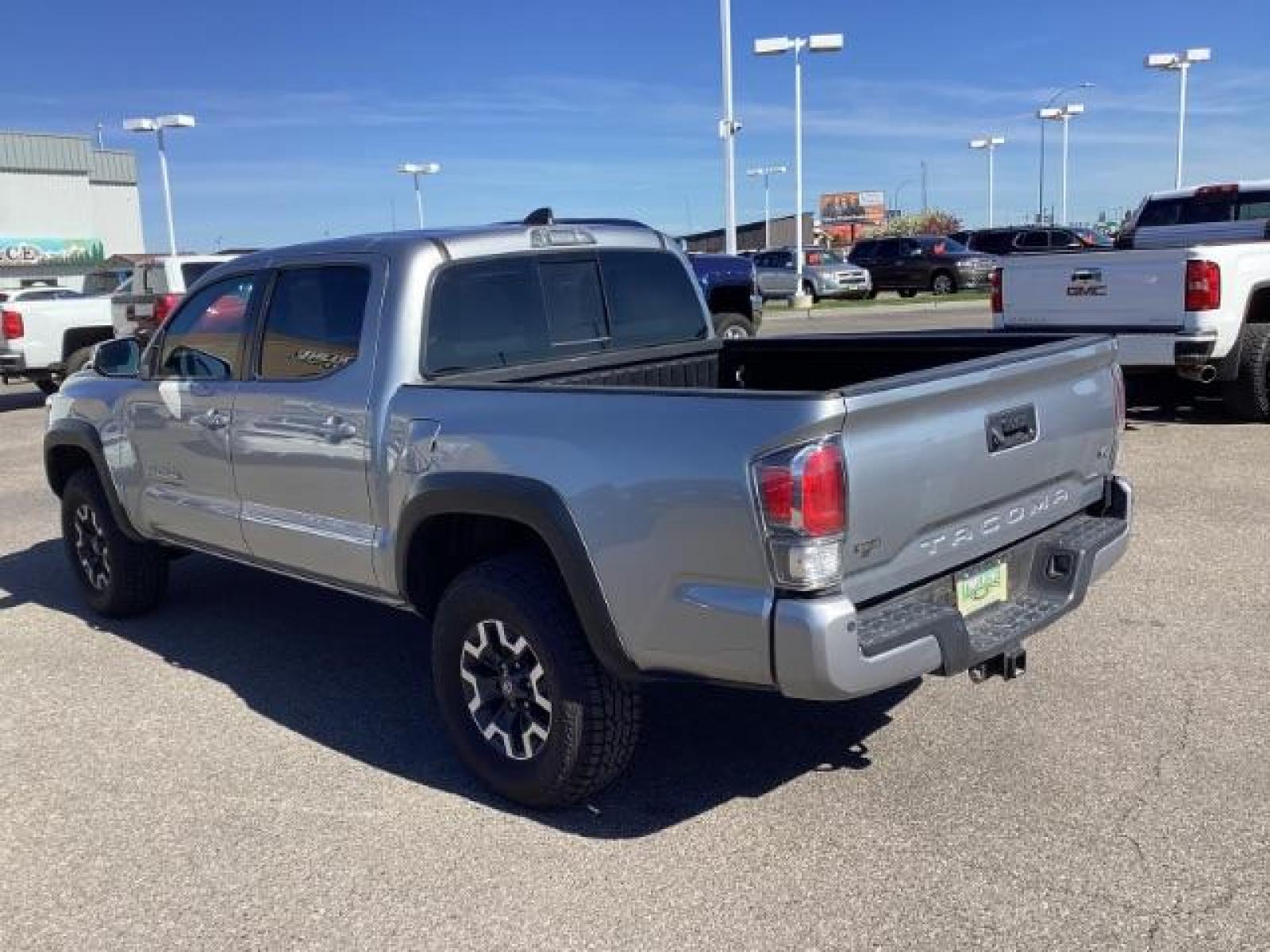 2021 Silver Sky Metallic /Cement Gray, cloth Toyota Tacoma SR5 Double Cab Long Bed V6 6AT 4WD (5TFCZ5ANXMX) with an 3.5L V6 DOHC 24V engine, 6-Speed Automatic transmission, located at 1235 N Woodruff Ave., Idaho Falls, 83401, (208) 523-1053, 43.507172, -112.000488 - The 2021 Toyota Tacoma TRD Off-Road Crew Cab is designed to excel both on and off the road, offering a combination of ruggedness, capability, and advanced features. Here are some of the key features you can typically find in this model: Off-Road Capability: The TRD Off-Road trim is specifically gea - Photo #2