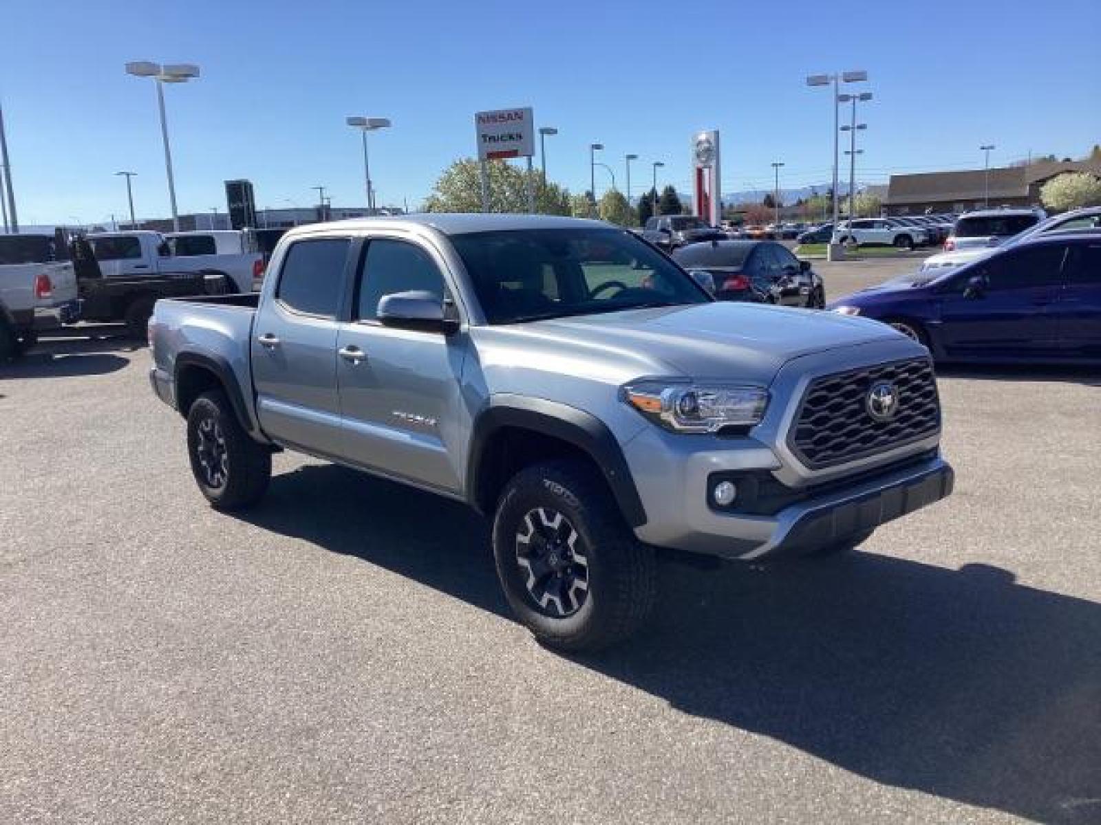 2021 Silver Sky Metallic /Cement Gray, cloth Toyota Tacoma SR5 Double Cab Long Bed V6 6AT 4WD (5TFCZ5ANXMX) with an 3.5L V6 DOHC 24V engine, 6-Speed Automatic transmission, located at 1235 N Woodruff Ave., Idaho Falls, 83401, (208) 523-1053, 43.507172, -112.000488 - The 2021 Toyota Tacoma TRD Off-Road Crew Cab is designed to excel both on and off the road, offering a combination of ruggedness, capability, and advanced features. Here are some of the key features you can typically find in this model: Off-Road Capability: The TRD Off-Road trim is specifically gea - Photo #6