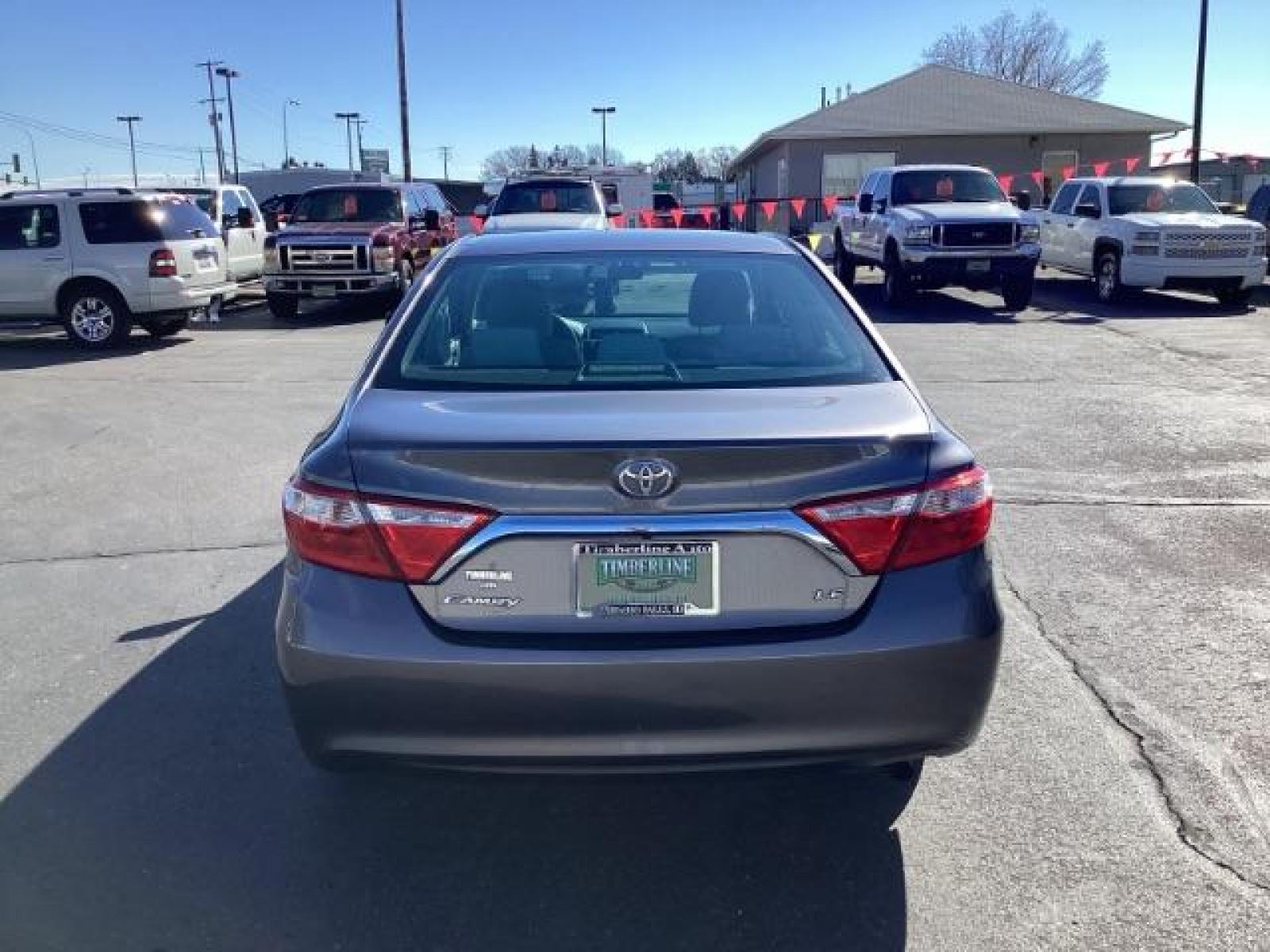 2016 Celestial Silver Metallic /Ash, cloth Toyota Camry LE (4T4BF1FK4GR) with an 2.5L L4 DOHC 16V engine, 6-Speed Automatic transmission, located at 1235 N Woodruff Ave., Idaho Falls, 83401, (208) 523-1053, 43.507172, -112.000488 - The 2016 Toyota Camry LE is a mid-level trim of the popular sedan, offering a blend of comfort, reliability, and efficiency. Here are some of the notable features you might find on the 2016 Toyota Camry LE: 2.5-Liter Four-Cylinder Engine: The Camry LE typically comes equipped with a 2.5-liter four- - Photo #3