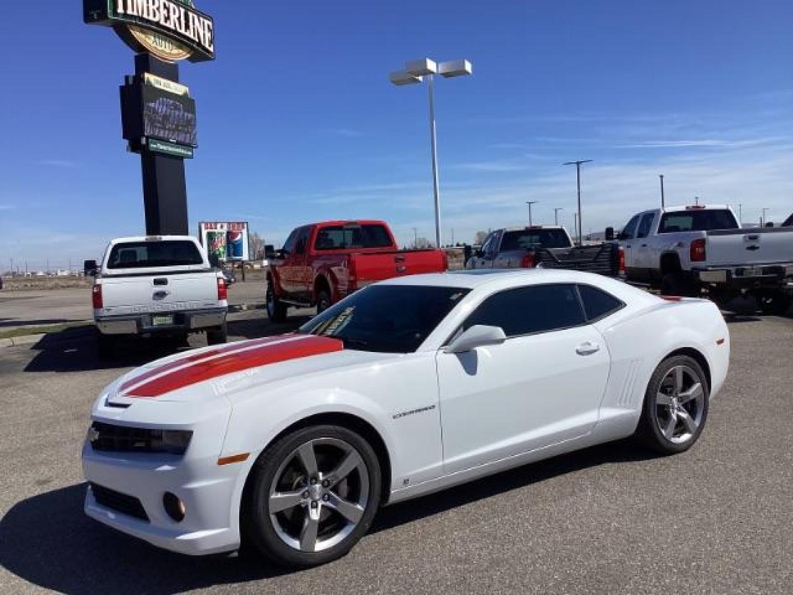 2010 WHITE /Black Leather Interior Chevrolet Camaro 2SS Coupe (2G1FT1EWXA9) with an 6.2L V8 OHV 16V engine, 6-Speed Manual transmission, located at 1235 N Woodruff Ave., Idaho Falls, 83401, (208) 523-1053, 43.507172, -112.000488 - V8 Engine: The 2SS trim typically comes equipped with a potent 6.2-liter V8 engine, providing ample power and performance. In the 2010 model, this engine produced around 426 horsepower and 420 lb-ft of torque. Performance Upgrades: The 2SS trim may include performance upgrades such as a sport-tuned - Photo #0