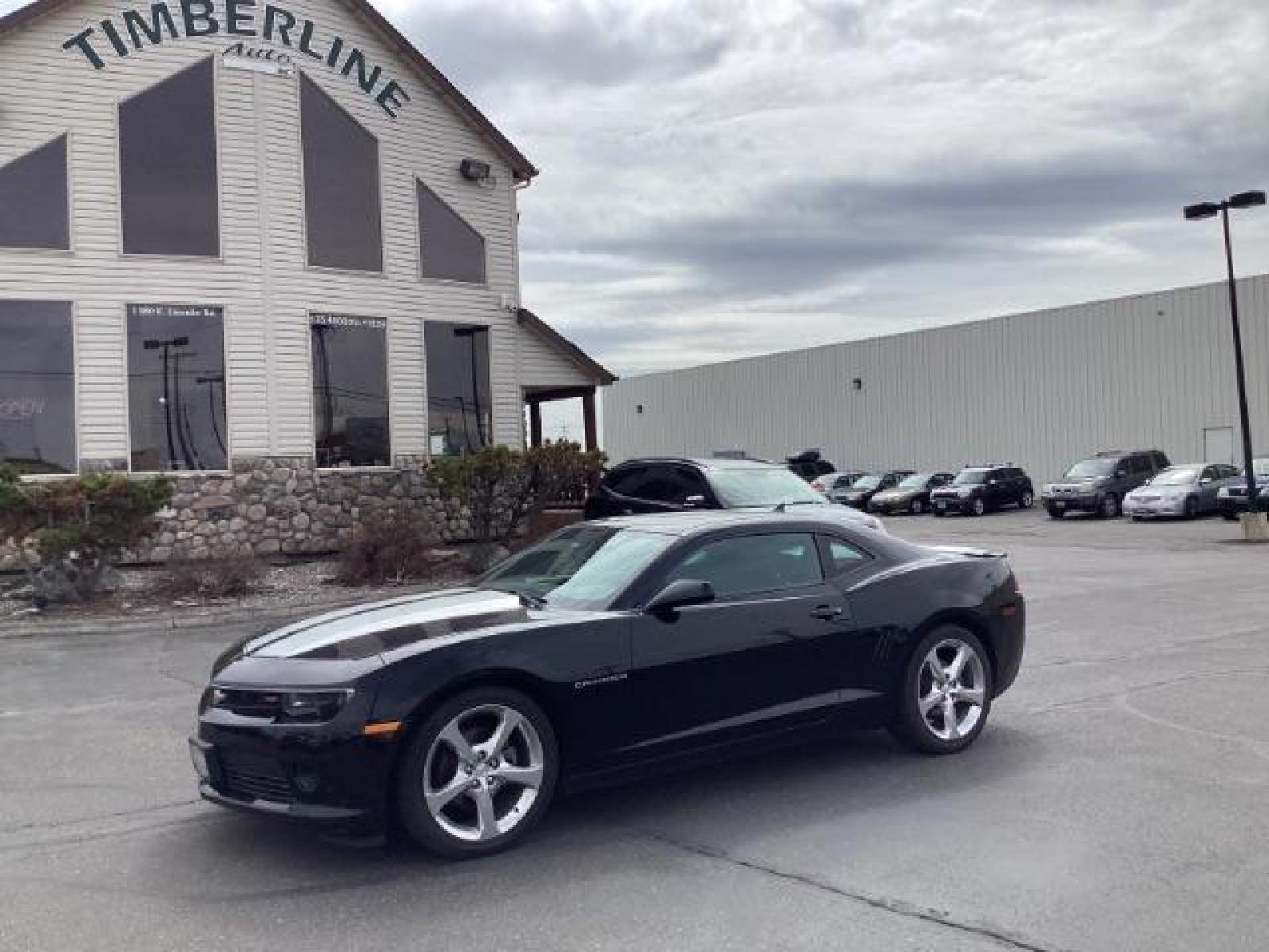 2015 BLACK Chevrolet Camaro 2LT Coupe (2G1FF1E35F9) with an 3.6L V6 DOHC 24V FFV engine, 6-Speed Automatic transmission, located at 1235 N Woodruff Ave., Idaho Falls, 83401, (208) 523-1053, 43.507172, -112.000488 - The 2015 Chevrolet Camaro 2LT RS combines the comfort and technology of the 2LT trim with the sporty styling elements of the RS package. Here are some of the key features you could find in the 2015 Chevrolet Camaro 2LT RS: 3.6-liter V6 Engine: The Camaro 2LT RS is typically powered by a 3.6-liter V - Photo #0