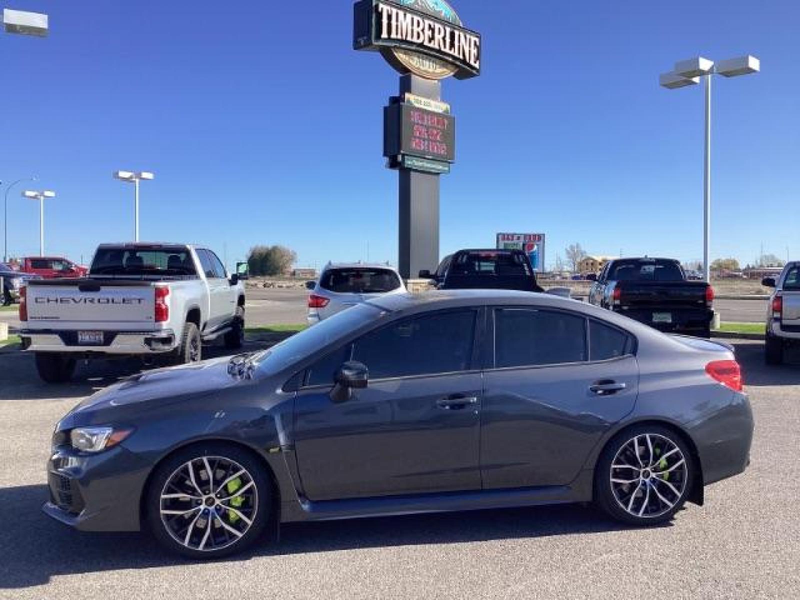 2020 Magnetite Gray Metallic /Black/Carbon Black, leather/sueded microfiber Subaru WRX STI 4-Door (JF1VA2V63L9) with an 2.5L H4 DOHC 16V engine, 6-Speed Manual transmission, located at 1235 N Woodruff Ave., Idaho Falls, 83401, (208) 523-1053, 43.507172, -112.000488 - At Timberline Auto it is always easy to find a great deal on your next vehicle! Our experienced sales staff can help find the right vehicle that will fit your needs. Our knowledgeable finance department has options for almost any credit score. We offer many warranty contract options to protect your - Photo #1