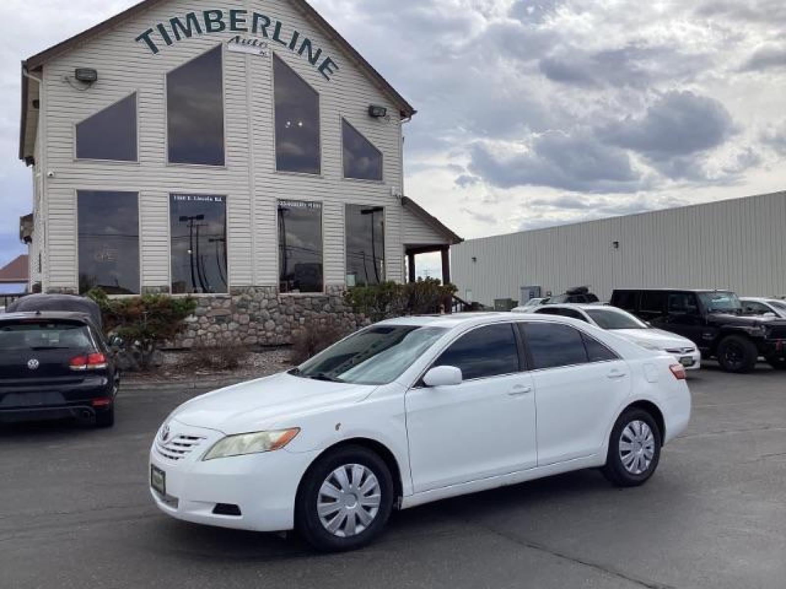 2008 Super White /Ash Cloth Interior Toyota Camry LE 5-Spd AT (4T4BE46K48R) with an 2.4L L4 DOHC 16V engine, 5-Speed Automatic transmission, located at 1235 N Woodruff Ave., Idaho Falls, 83401, (208) 523-1053, 43.507172, -112.000488 - The 2008 Toyota Camry LE is a midsize sedan known for its reliability, comfort, and practicality. Here are the key features you might find on the 2008 Toyota Camry LE: Engine: Typically equipped with a 2.4-liter inline-four engine producing around 158 horsepower and 161 lb-ft of torque, paired with - Photo #0